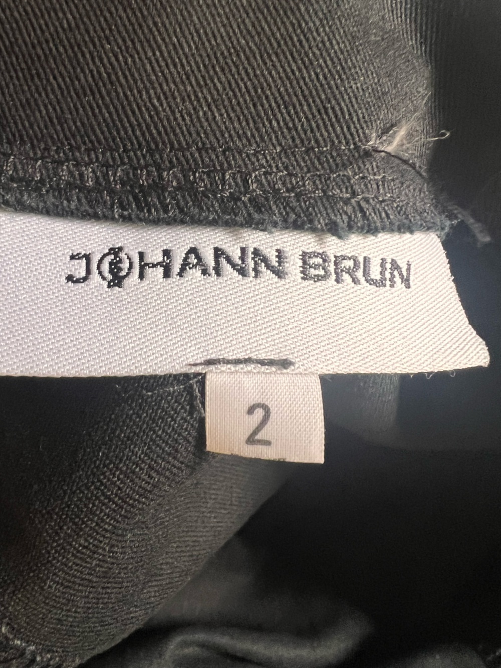 Johann Brun 🇬🇧 black thick cotton balloon hem sleeveless tie shoulder dress - Picture 14 of 15